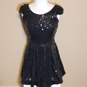 Black Sequins Dress